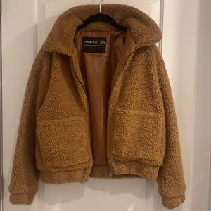 Bagatelle NYC short fleece teddy jacket